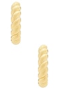 view 3 of 4 Torsade Hoop Earrings in Gold
