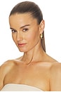 view 4 of 4 Teardrop Hoop Earrings in Gold