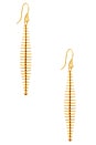 view 1 of 3 PENDIENTES LARGOS DISCUS in Gold & Carnelian