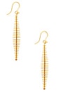 view 2 of 3 PENDIENTES LARGOS DISCUS in Gold & Carnelian