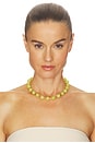 view 3 of 3 COLLIER CHAÎNE BEADED BAIL in Gold & Jade