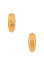view 2 of 4 Callie Hoop Earrings in Amber & Aragonite