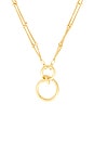 view 2 of 2 Curled Link Pendant in Gold