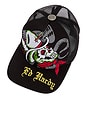 view 3 of 4 Cowboy Skull Rhinestone Hat in Black