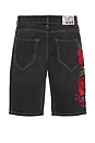 view 2 of 6 Live Fast Denim Skater Short in Y2k Black