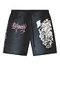 view 4 of 4 Reaper Fleece Short in Sunfade Black