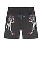 view 4 of 4 Pantera Fleece Short in Dark Grey