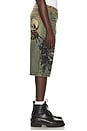view 2 of 6 Spider Skulls Rhinestone Long Shorts in Y2k Tint