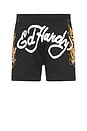 view 1 of 4 Crawling Tigers Mesh Short in Black