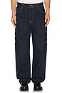 view 2 of 6 Dragons Selvage Baggy Denim Pants in Dark Denim