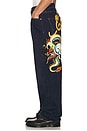 view 3 of 6 Dragons Selvage Baggy Denim Pants in Dark Denim