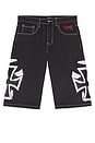 view 6 of 7 Crosses Long Rhinestone Jean in Y2k Black