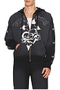 view 1 of 5 Crosses Boxy Zip Hoodie in Sunfade Black