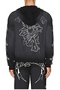 view 2 of 5 Crosses Boxy Zip Hoodie in Sunfade Black