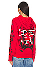 view 3 of 4 Flame Cobra Hoodie in Cherry