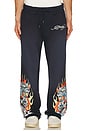 view 1 of 5 Tiger Flames Baggy Sweatpant in Sunfade Navy