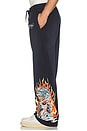 view 2 of 5 Tiger Flames Baggy Sweatpant in Sunfade Navy