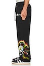 view 2 of 5 Dragon Skulls Rhinestone Baggy Sweatpants in Black