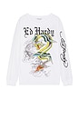 view 1 of 3 Dragon Long Sleeve Thermal Tee in White