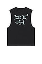 view 2 of 4 Skull Tophat Cutoff Tee in Black
