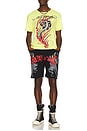 view 4 of 4 Cobra Flame Rhinestone Tee in Lemon