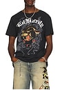 view 3 of 4 Panther Head Rhinestone Tee in Black