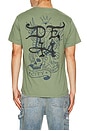 view 2 of 4 Heart Skull Tee in Light Olive