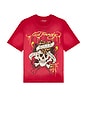 view 4 of 4 Skull Boxy Tee in Sunfade Red