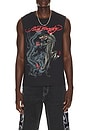 view 1 of 4 Panther Rose Cut Off Tee in Sunfade Black