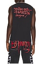 view 2 of 4 Panther Rose Cut Off Tee in Sunfade Black