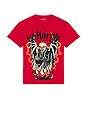 view 5 of 5 Firelord Rhinestone Throwback Tee in Firelord Red