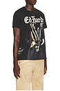 view 2 of 5 Eagle Throwback Tee in Faded Black