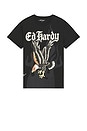 view 6 of 5 Eagle Throwback Tee in Faded Black