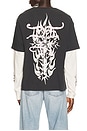 view 2 of 4 Mary Boxy Hangdown Tee in Mineral Grey