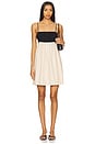 view 1 of 3 Percy Linen Dress in Ecru & Black