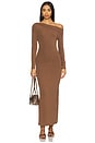 view 1 of 3 Elodie Denis Dress in Cocoa