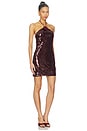 view 2 of 4 Camelia Sequin Mini Dress in Rum Raisin