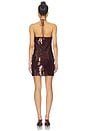 view 3 of 4 Camelia Sequin Mini Dress in Rum Raisin