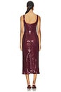 view 3 of 4 Sandra Sequin Dress in Rum Raisin