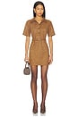 view 1 of 3 МИНИ-ПЛАТЬЕ ИЗ ВЕГАНСКОЙ ЗАМШИ ACE in Camel