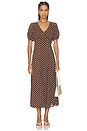 view 1 of 4 VESTIDO ANIKA in Brown Dot