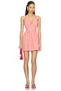 view 1 of 3 ROBE CELIA in Coral Red Gingham