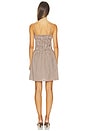 view 3 of 4 ROBE COURTE YUKI in Brown Gingham