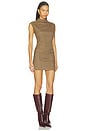 view 2 of 4 MINIVESTIDO ALIX  in Brown, Teal & Dark Red