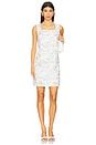 view 1 of 3 Tasa Linen Dress in White Navy Print