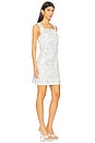 view 2 of 3 Tasa Linen Dress in White Navy Print