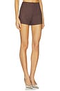 view 2 of 6 Marais Faux Suede Shorts in Chocolate Fondant