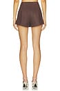 view 4 of 6 Marais Faux Suede Shorts in Chocolate Fondant
