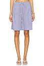 view 1 of 6 Miley Stripe Short in Navy & White Stripe