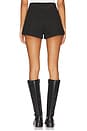 view 4 of 6 Elodie Hayes Vegan Suede Shorts in Black